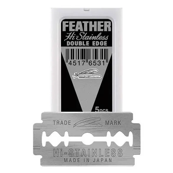 Feather Hi Stainless Double Edge 5 Blades