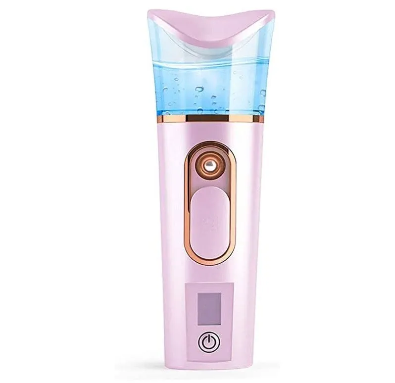 Nano Facial Mister with Skin Analyzer Moisture Tester, FANTEXY Portable Mini Cool Face Mist Steamer with USB, Handy Facial Sprayer for Eyelash Extensions, Face Moisturizing,Hydration Refreshing