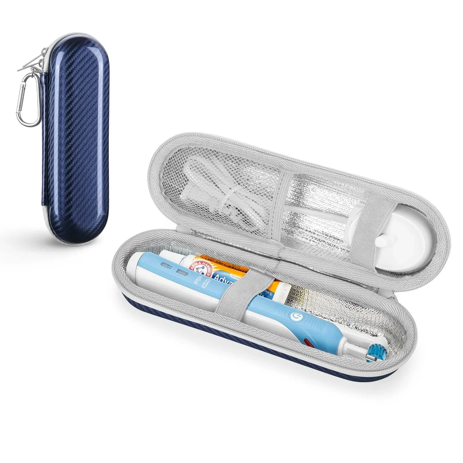 Yinke Hard Travel Case for Oral-B/Oral-B Pro 1000 1500 5000 7000 6000 9600 Smartseries/Philips Sonicare 4100 6100 5100 6500 7500/iO Series 4 7 8 9 Electric Toothbrush, EVA Protective Storage Bag