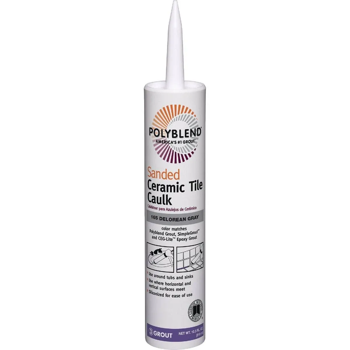 Polyblend #382 Bone 10.5 oz. Sanded Ceramic Tile Caulk