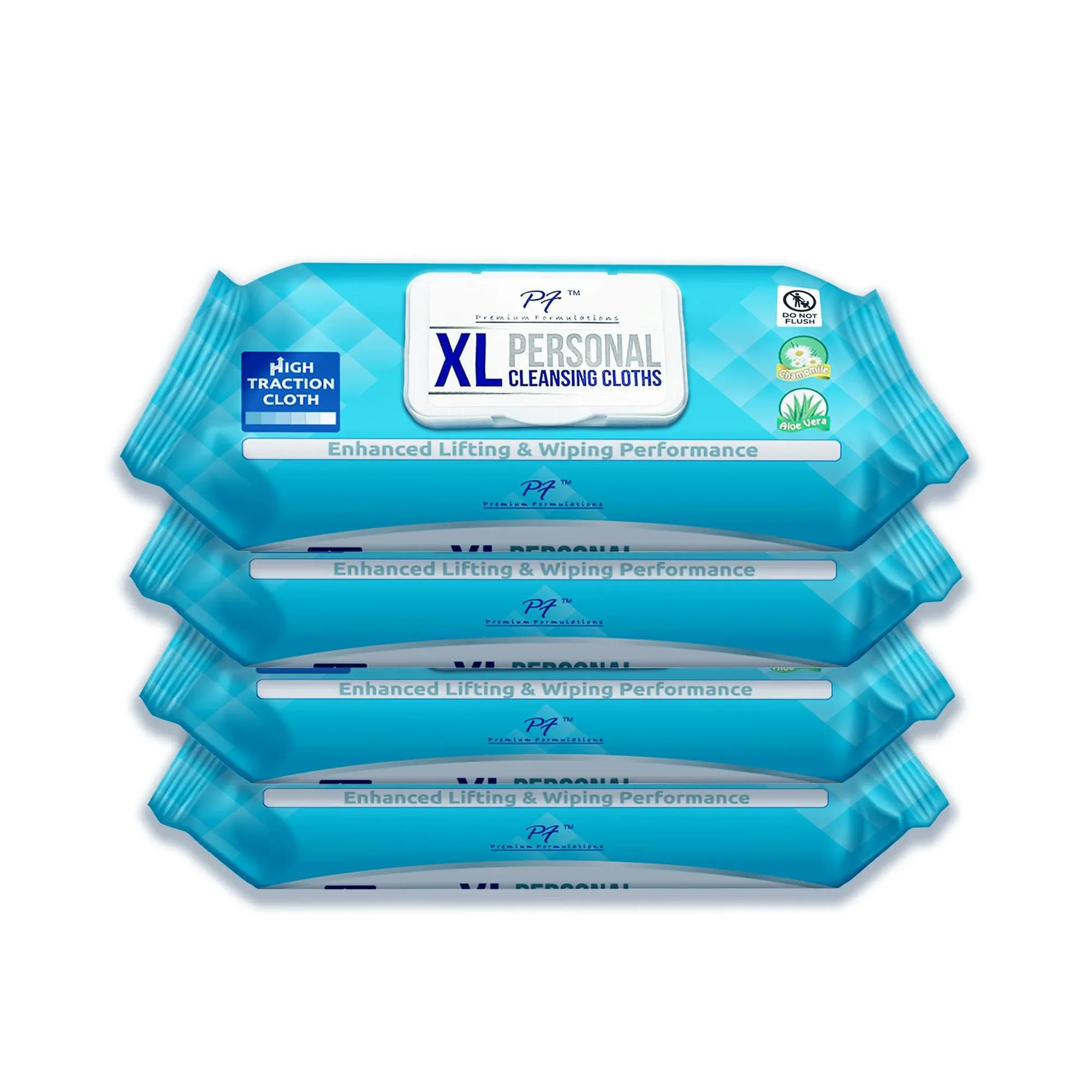 Premium Formulations High Traction XL uber Thick Adult Wipes Wash Cloths, Large, & Strong (4 Packs x 56 Wipes = 224 Wipes )