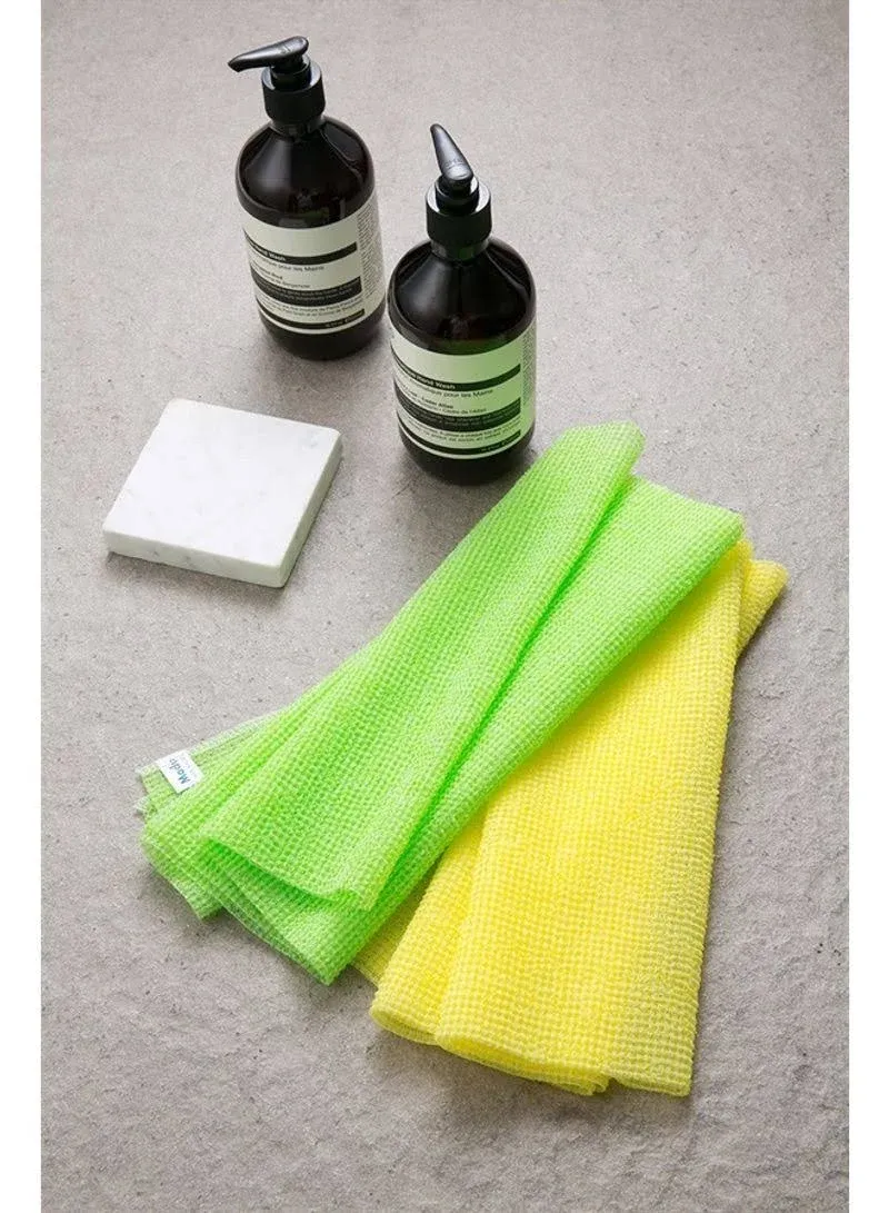 3 Pcs Exfoliating Washcloth African Net Japanese Washcloth Bath Wash Towel Korean Exfoliating Towel Body Beauty Bath Sponge Loofah Exfoliating Body Scrub Back Scrubber Modu