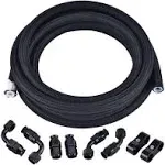 Evil Energy 6AN PTFE Fuel Line Fitting Kit,E85 Nylon Braided Fuel Hose 10Ft(0315Inch ID)