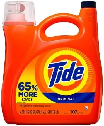 Tide Liquid Laundry Detergent, Original Scent | Ultra Concentrate for High Efficiency (HE) Machines 150 Ounces 110 Loads
