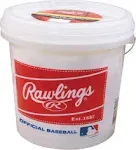 (24 Pack) Rawlings Bucket of Official League Recreational Grade OLB3 Baseballs