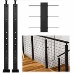 Railing Post 36&#034;x2&#034;x2&#034; Level drilled Post 10 Holes, Wall Thickness 1.2mm,Railing