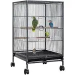 BestPet 35 inch Wrought Iron Bird Cage with Play Open Top and Rolling Stand,Large Parrot Cage Bird Cages for Parakeets,Cockatiel, Canary, Finch, Lovebird, Parrotlet,Pigeons (35 inch)