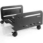 VIVO Black Computer Large Desktop ATX Case CPU Rolling Stand Adjustable Cart