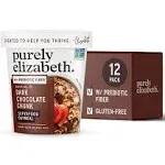 Purely Elizabeth Superfood Oatmeal Cup with Prebiotic Fiber, Dark Chocolate Chunk, Vegan Friendly, Organic, Gluten Free & Non-GMO, 1.76 Ounce (Pack of 12)