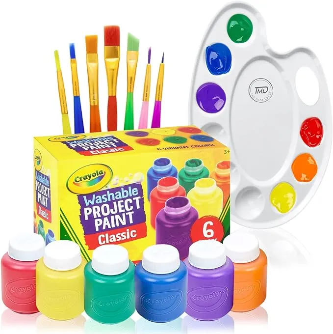 The Mega Deals Washable Kids Paint 6 Count