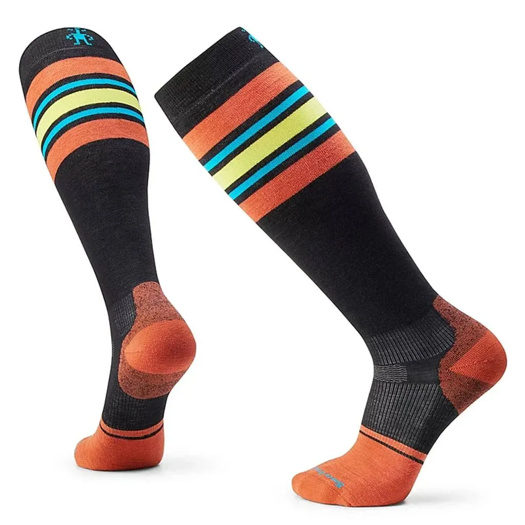 Smartwool Snowboard Stripe Extra Stretch Over The Calf Socks Targeted Cushion