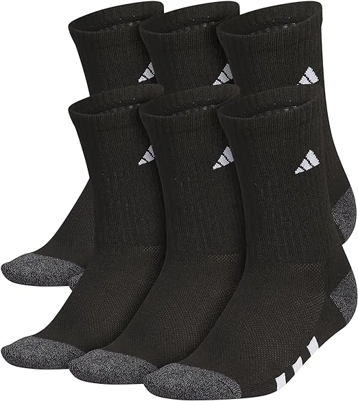 Boys adidas Youth Athletic Cushioned 6-Pack Crew Socks