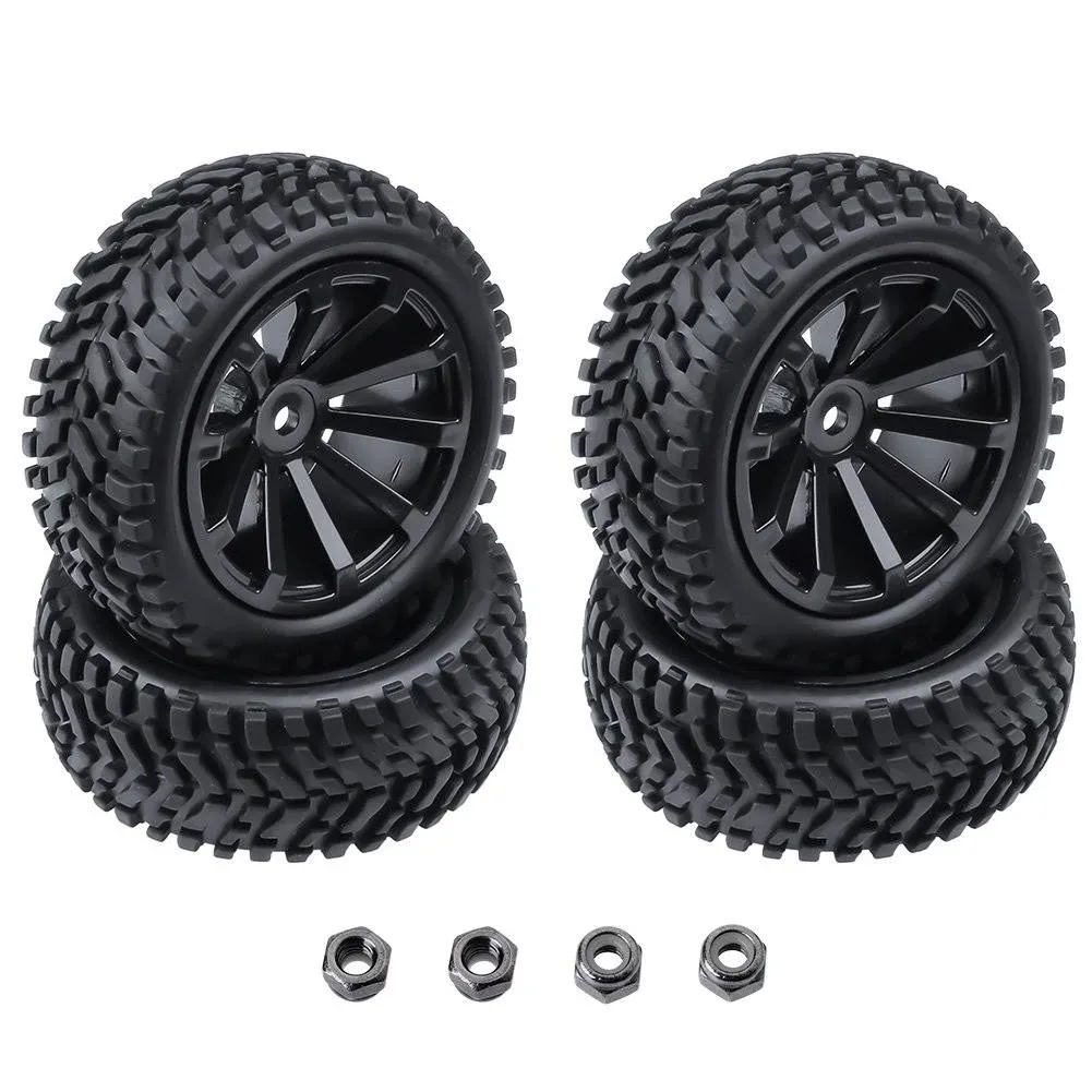 Hobbypark Outer Diameter 2.99 inch / 76mm Rubber RC Car Tires & Wheel Rims Foam ...