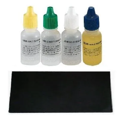 Gold Testing Solutions Kit 10k 14k 18k 22k Scratch Stone Set