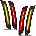 Smoked LED Side Marker Lights Front Rear Bumper Sidemarker Reflectors Compati...