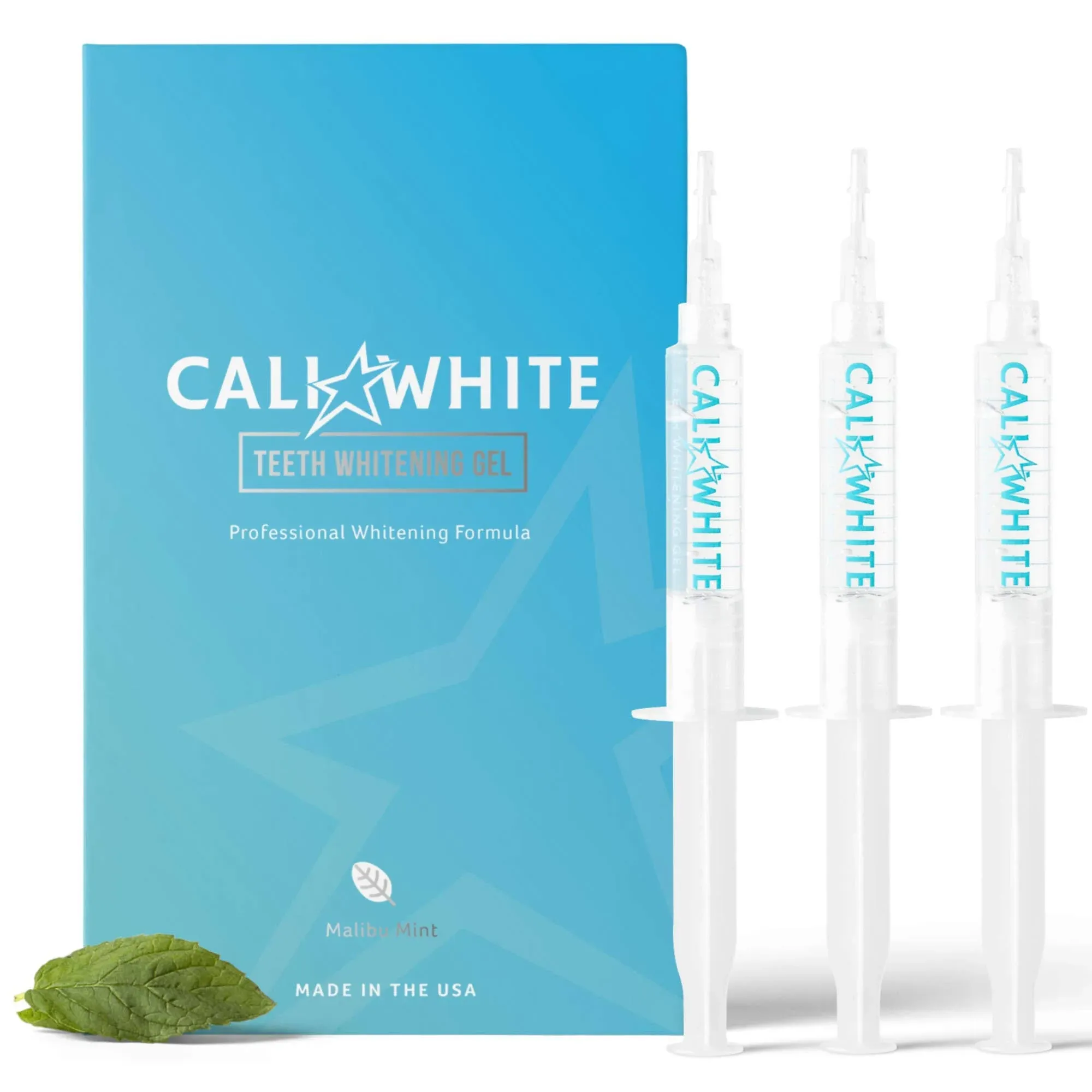 Cali White Teeth Whitening Gel Refills, 35% Carbamide Peroxide, Natural, Vegan