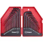 EFFICERE 30-Piece Premium Hex Key Allen Wrench Set, SAE and Metric Assortment, L Shape, Chrome Vanadium Steel, Precise Chamfered Tips | 0.028-3/8 inch