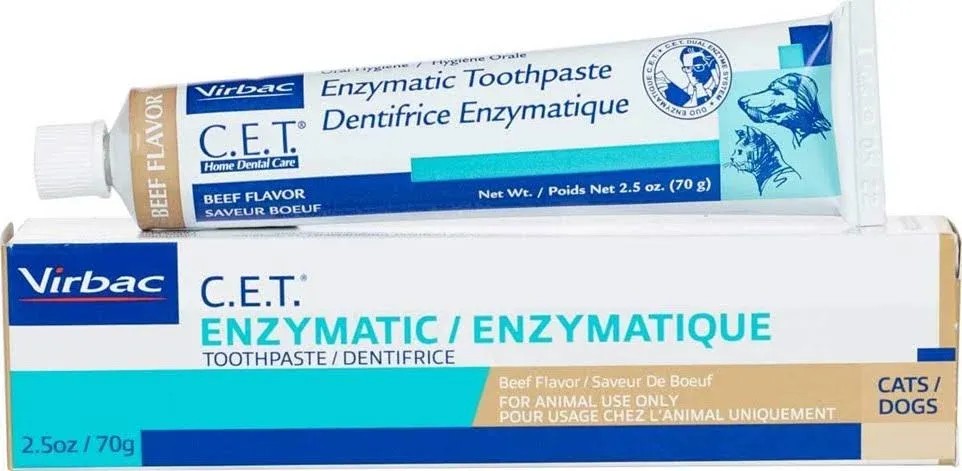 C.E.T. Enzymatic Toothpaste for Dogs and Cats, Beef, 2.5 oz