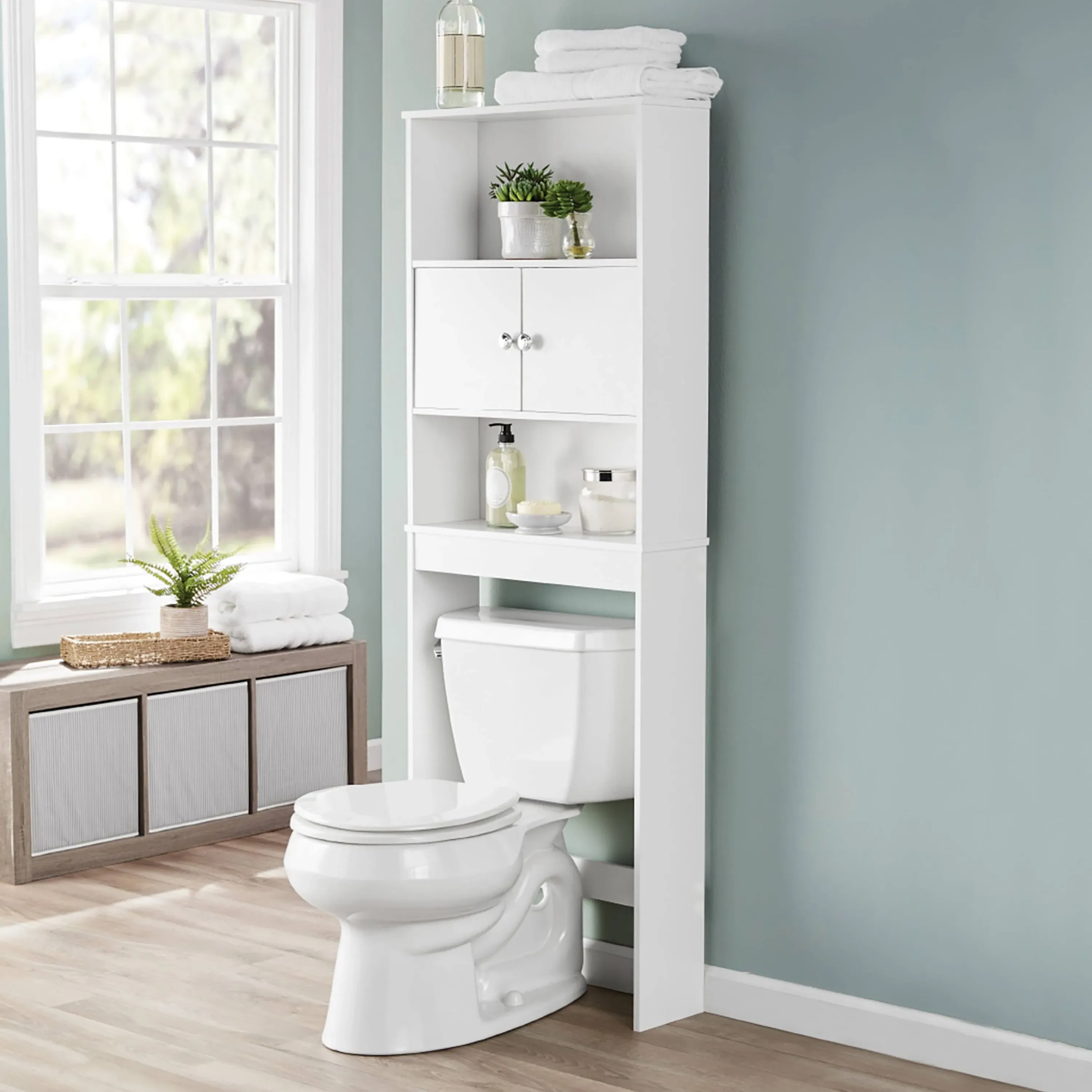 Mainstays Over-the-Toilet Bathroom Space Saver Storage Cabinet