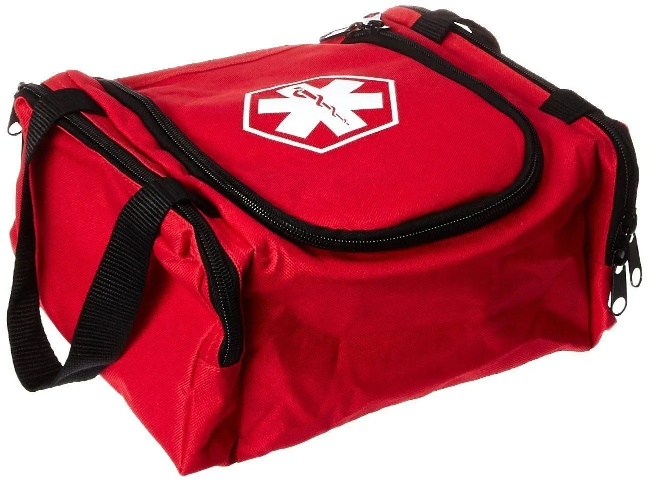 Dixie EMS First Responder Fully Stocked Trauma First Aid Kit, Red