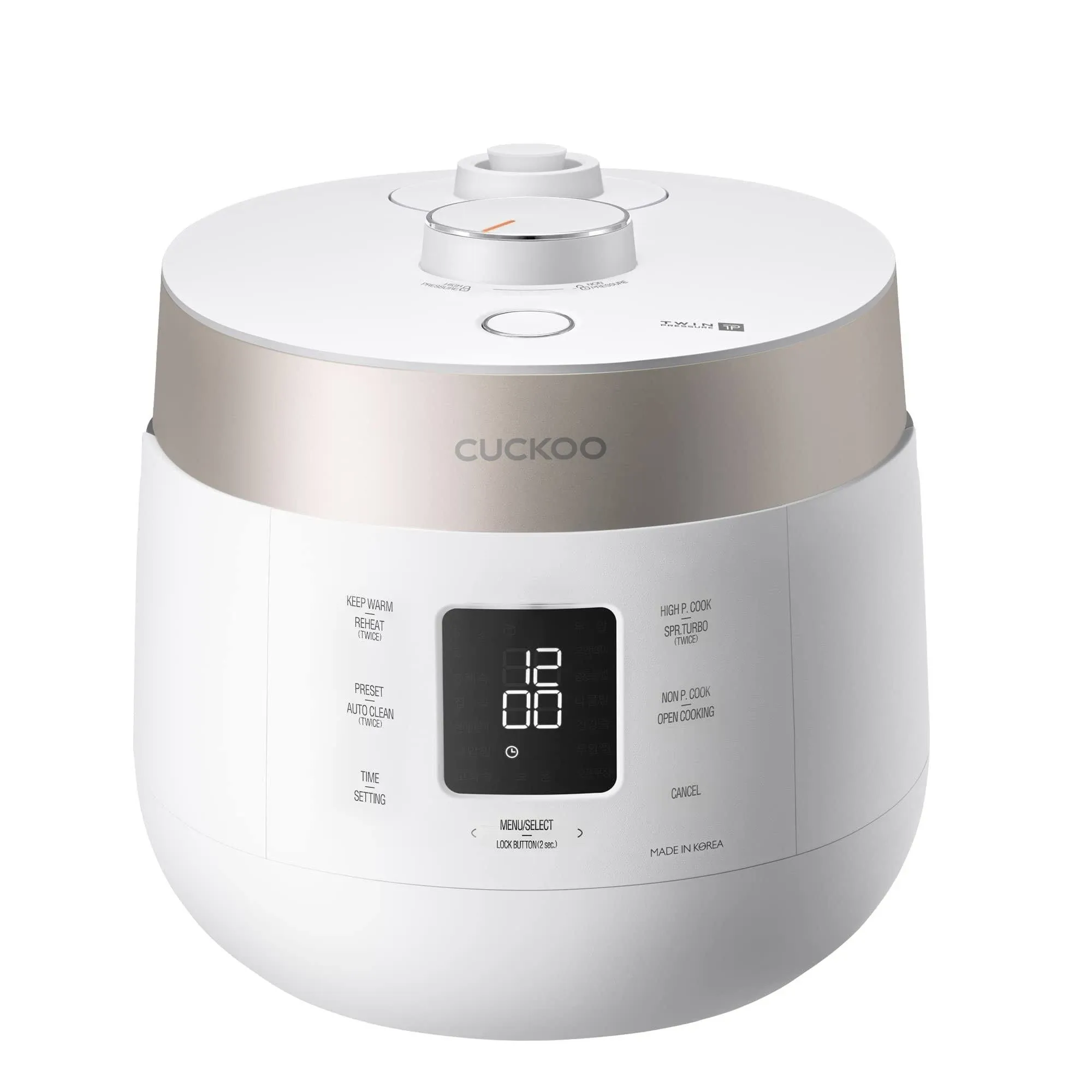 Cuckoo Twin Pressure Rice Cooker & Warmer, Grey, 6 Cup