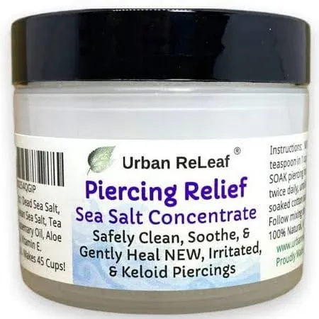 Urban Releaf Piercing Relief Sea Salt Concentrate Aftercare ! Safely Clean ...