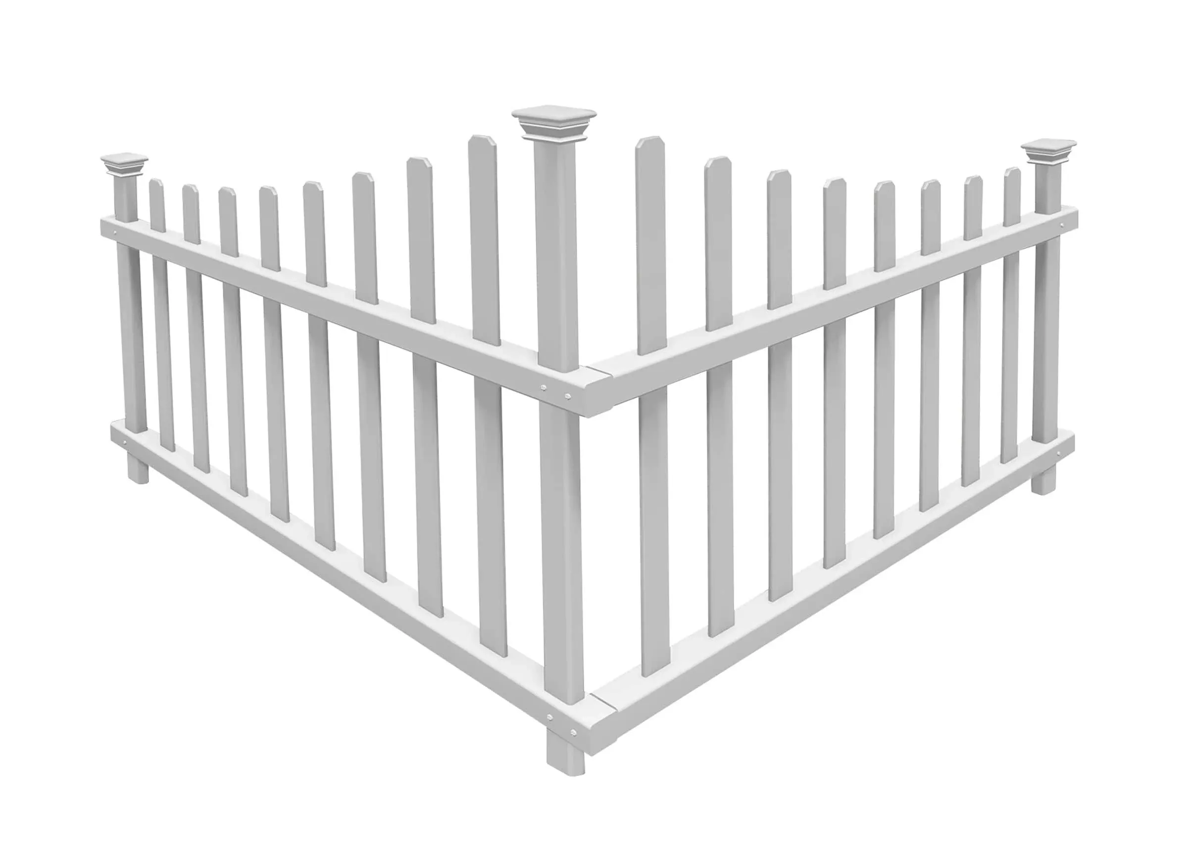 Zippity Outdoor Products Ashley Vinyl Corner Picket Accent Fence