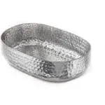 American Metalcraft ABHS69 Hammered Aluminum Entrée Basket, Oval, Silver, 48-Ounces