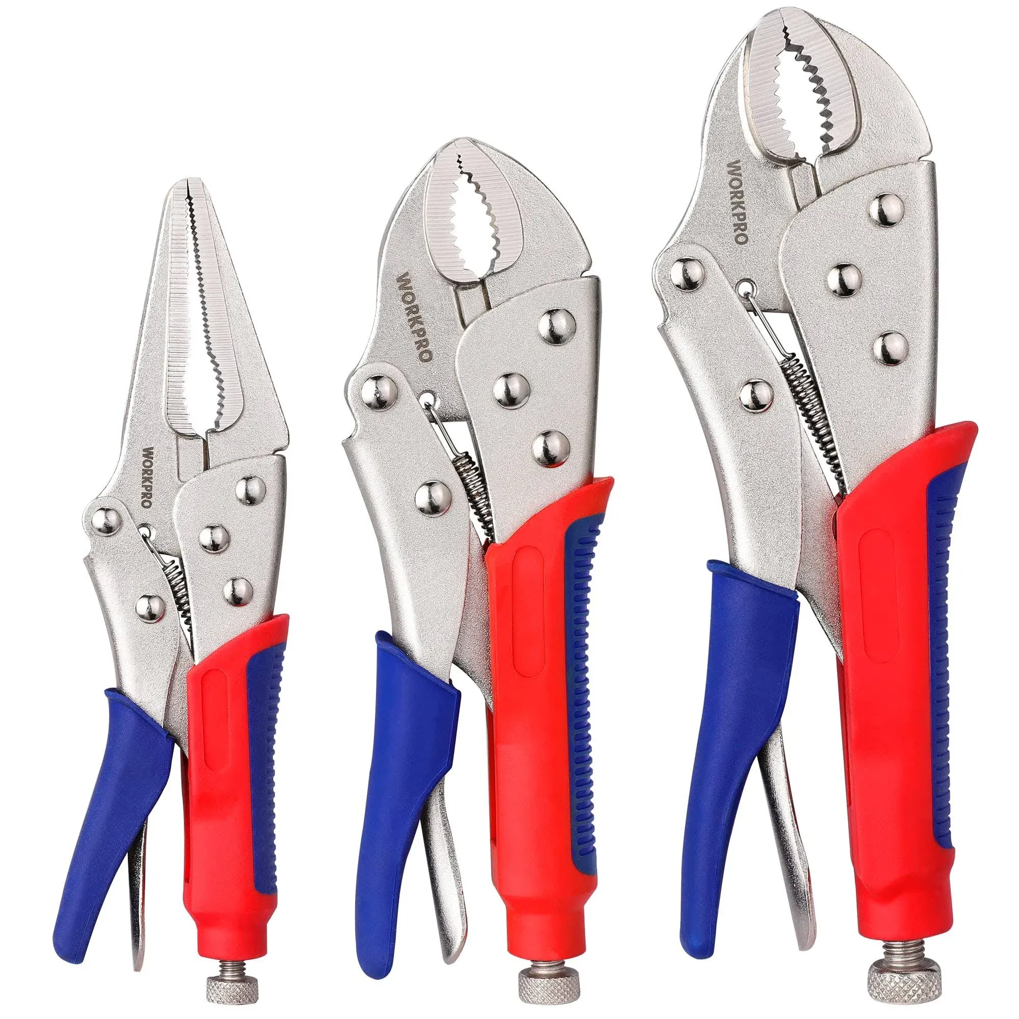 WORKPRO 3-piece Locking Pliers Set