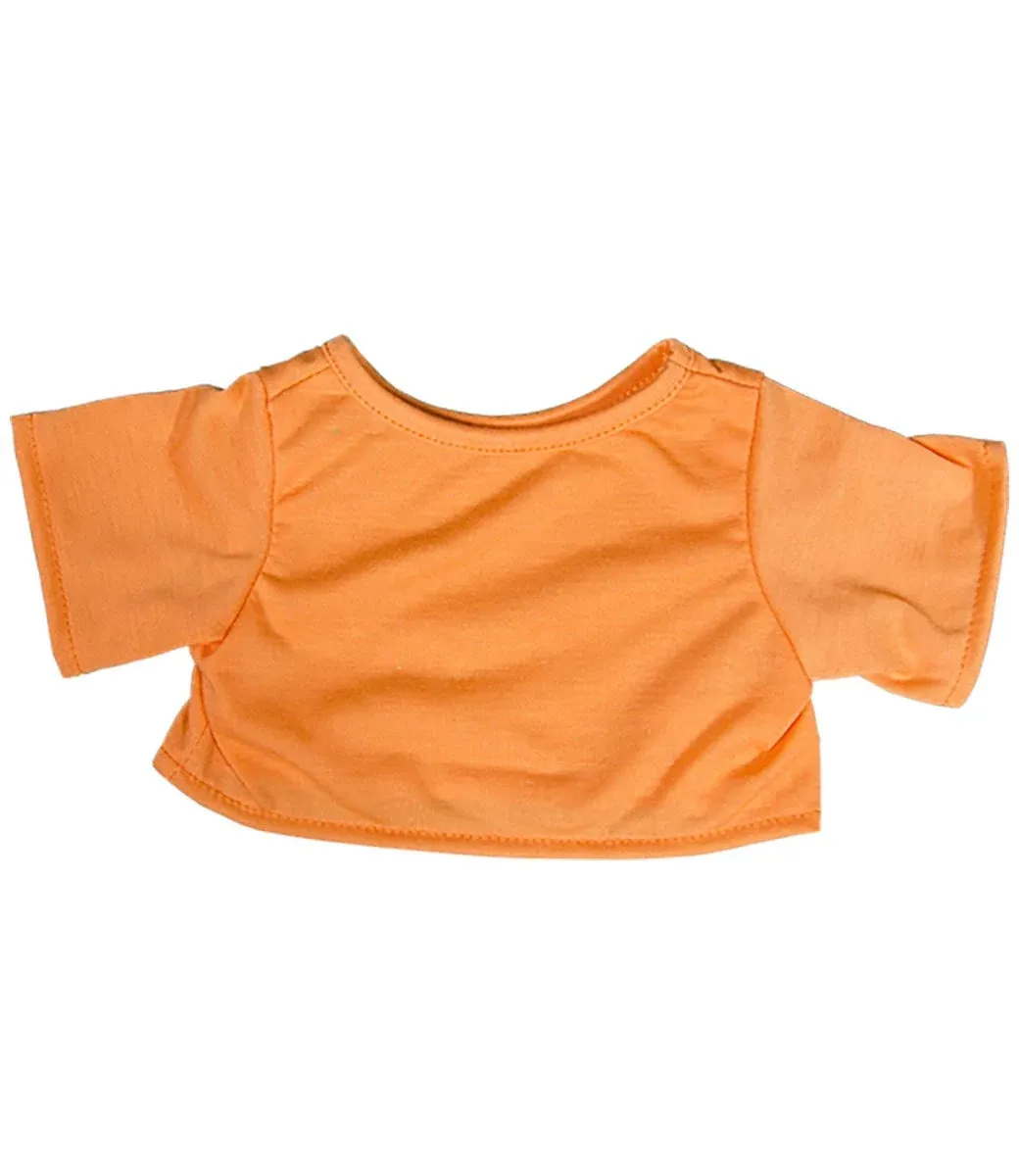 Orange T-Shirt Teddy Bear Clothes Fits Most 14"-18" Build-a-Bear and Make Your Own Stuffed Animals