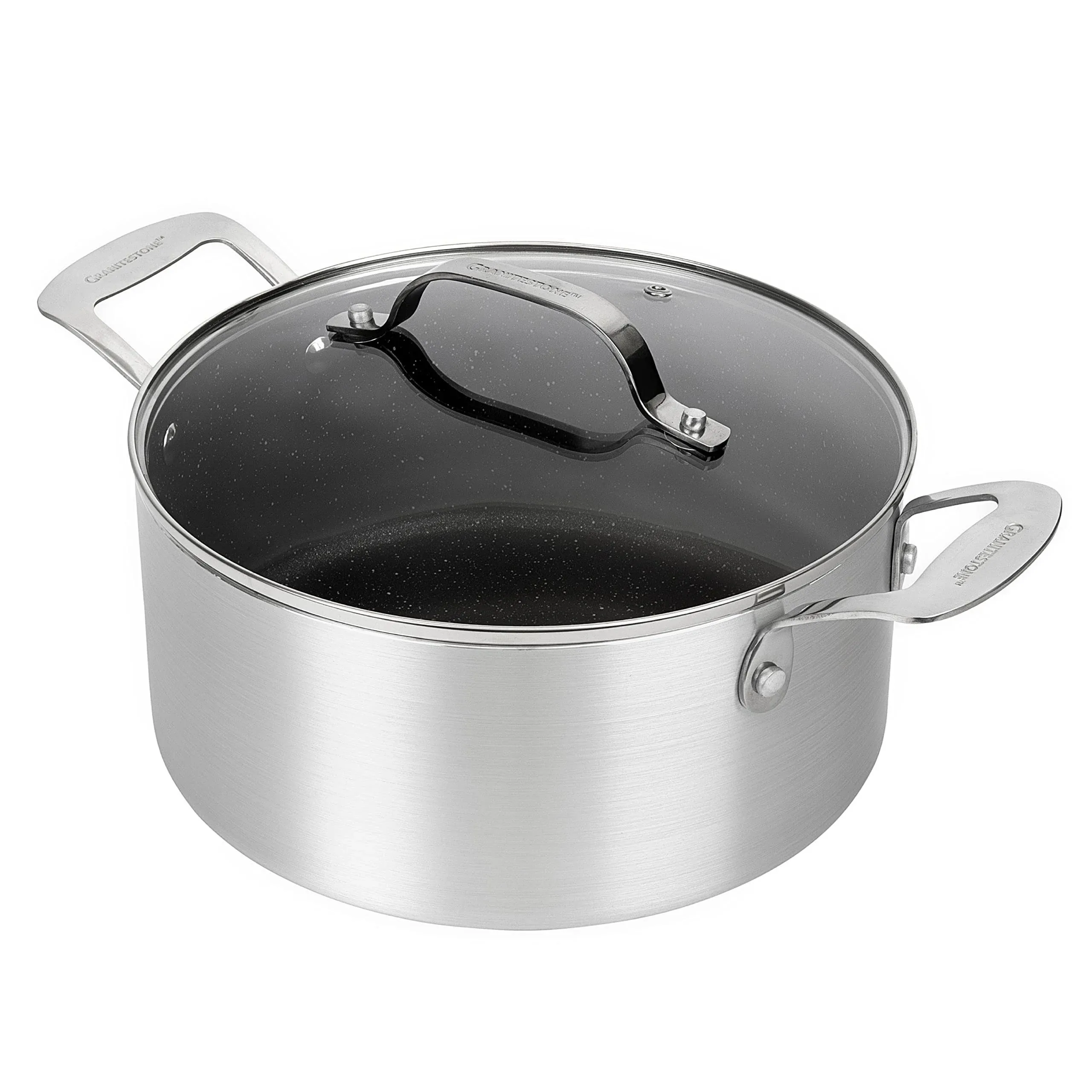 Granitestone 5 Quart Aluminum Stock Pot with Lid