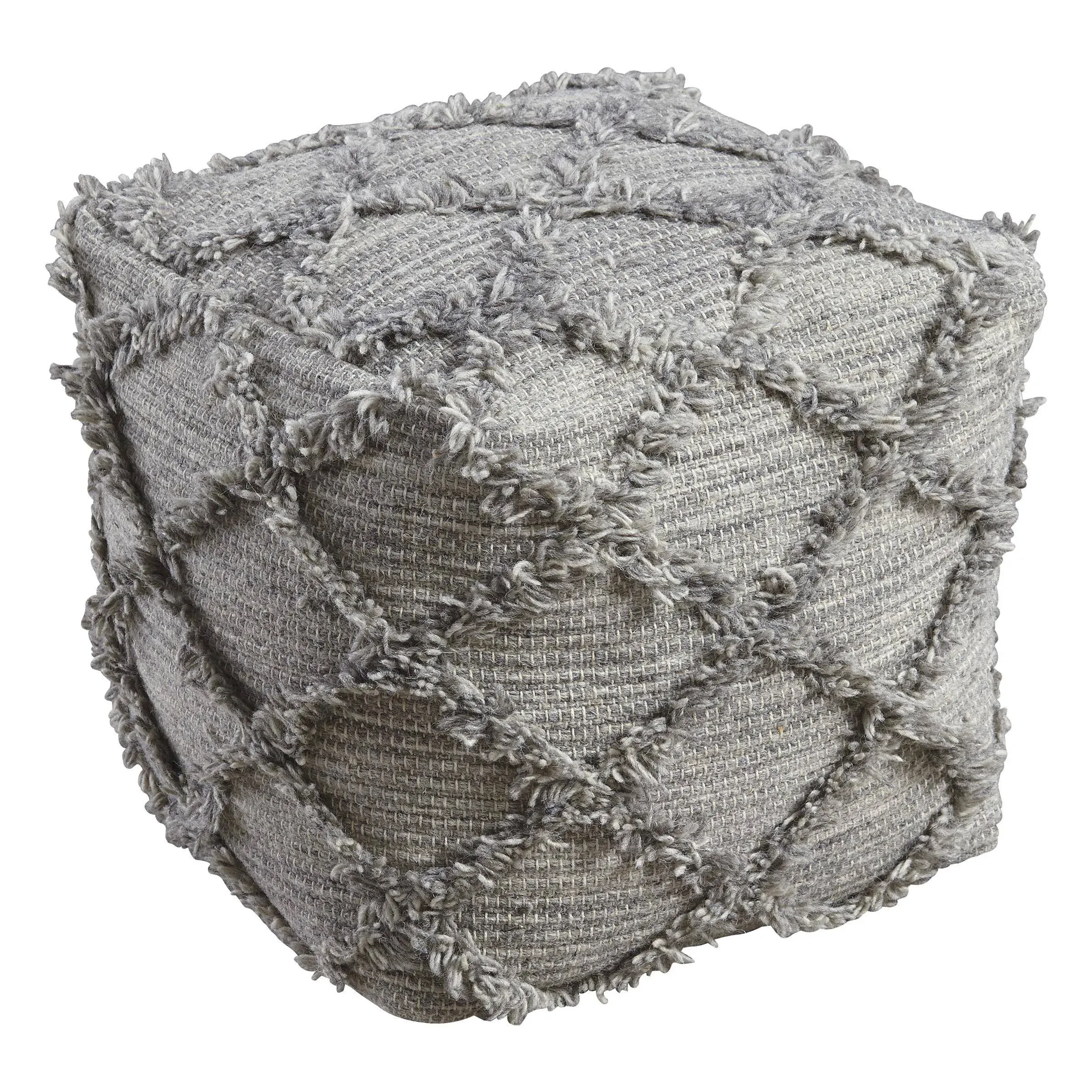 Ashley Adelphie Gray Pouf