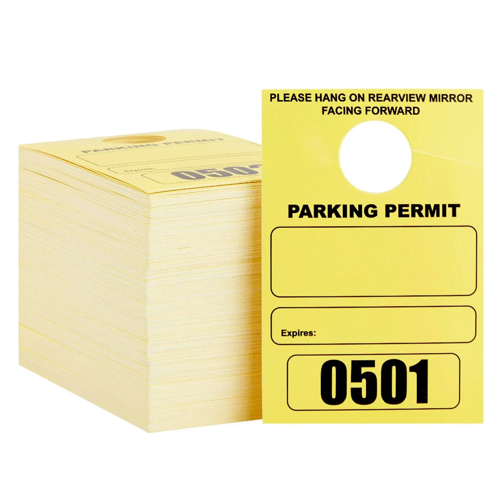 High Quality Parking Permit Hanging Tags,Custom Passes Numbers 501-1000 EZ2Read