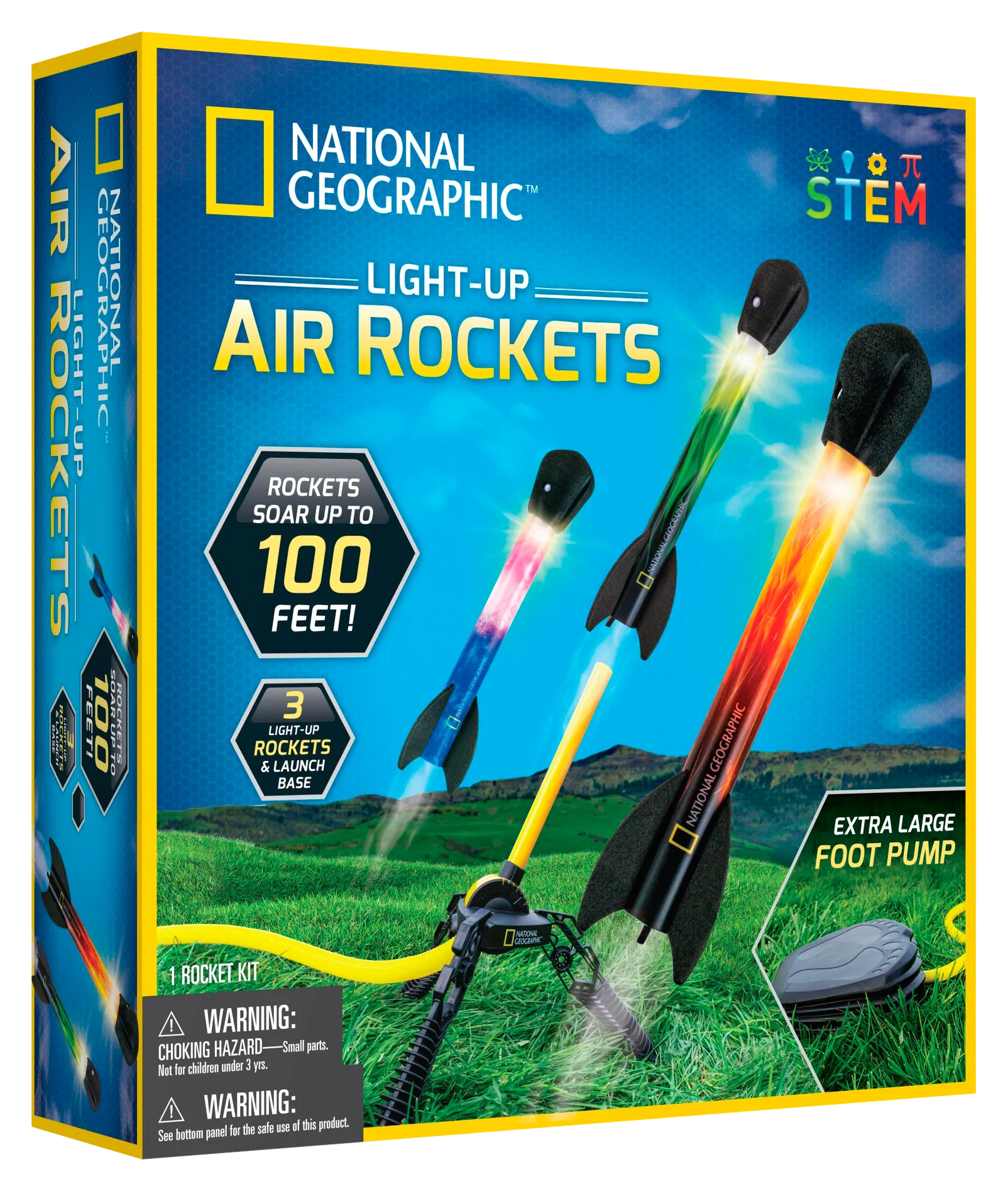 National Geographic Light-Up Air Rockets STEM Science Kit