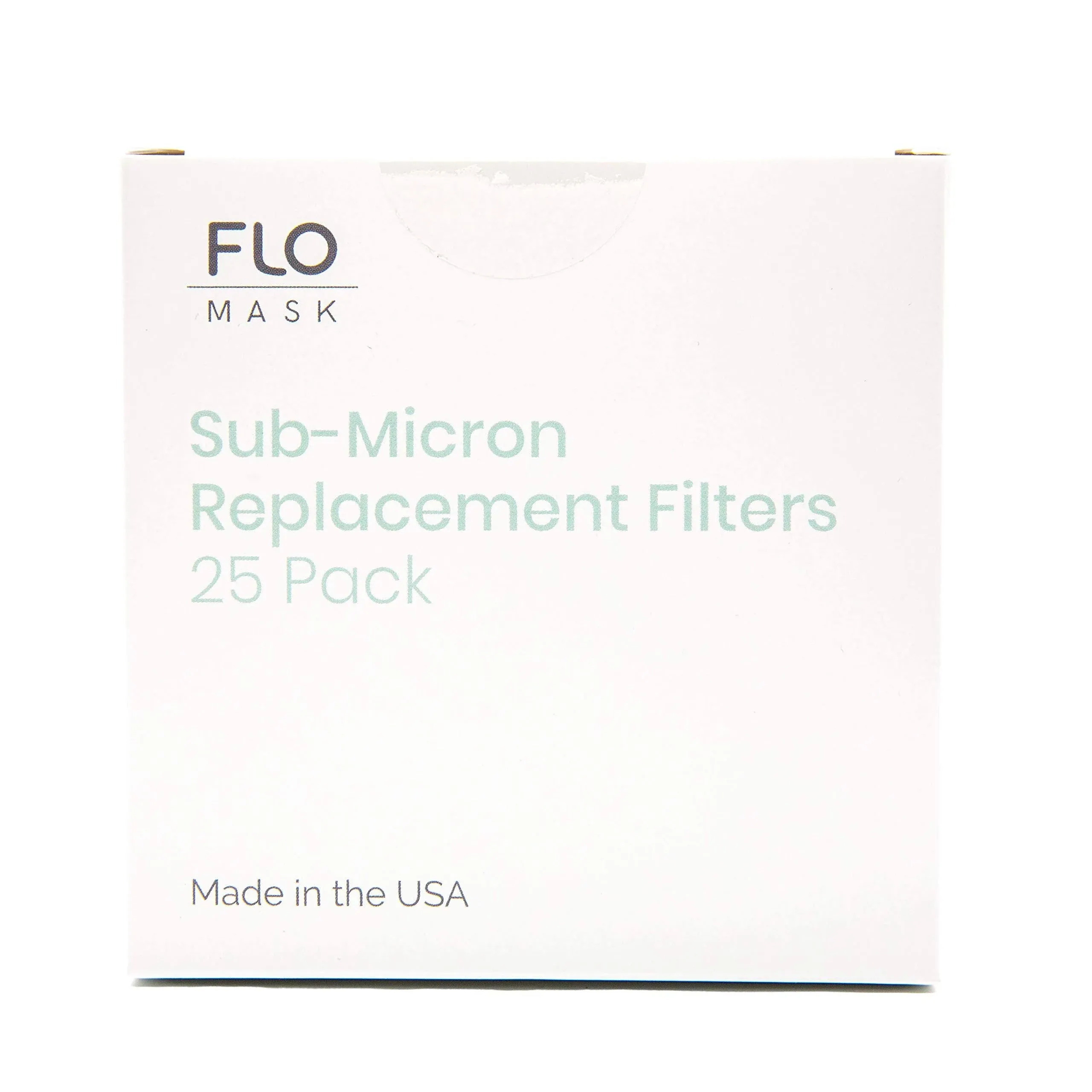 Flo Mask - sub-micron Replacement Filters (25-Pack) for Children's Mask, Made in USA