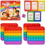 The Fidget Game Learn to Read in Weeks Master 220 High-Frequency Dolch Sight Words Curriculum-Appropriate for Pre-K to Grade 3 - Popping Mats & Dice