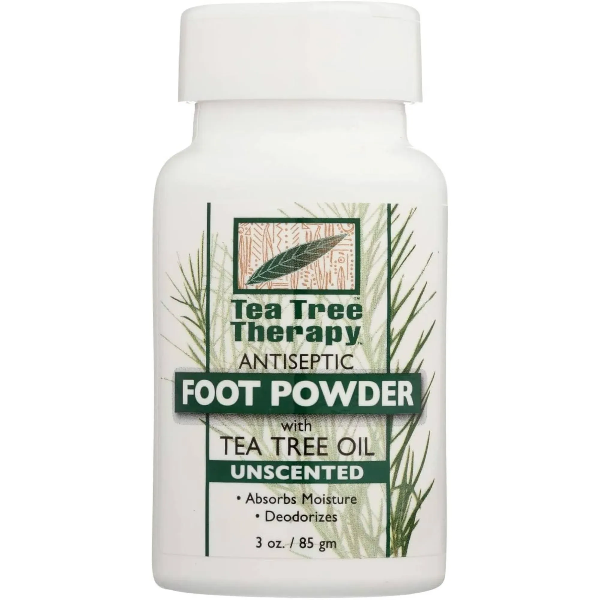 Antiseptic Foot Powder Unscented  3 Oz By Tea Tree Therapy