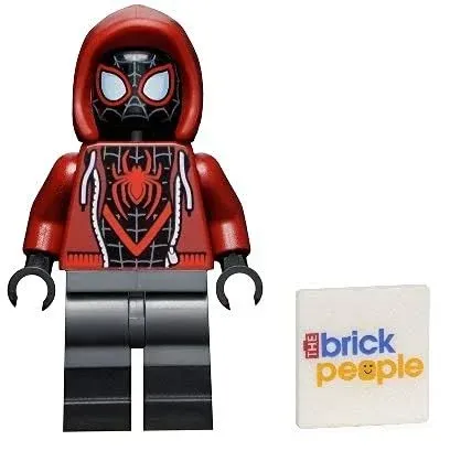 LEGO Super Heroes: Spider-Man Miles Morales Minifigure with Hoodie from Daily Bugle