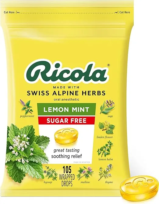 Ricola Drops Lemon Mint Sugar Free