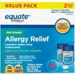 Equate Allergy Relief Loratadine Tablets 10 mg Antihistamine 300 Count