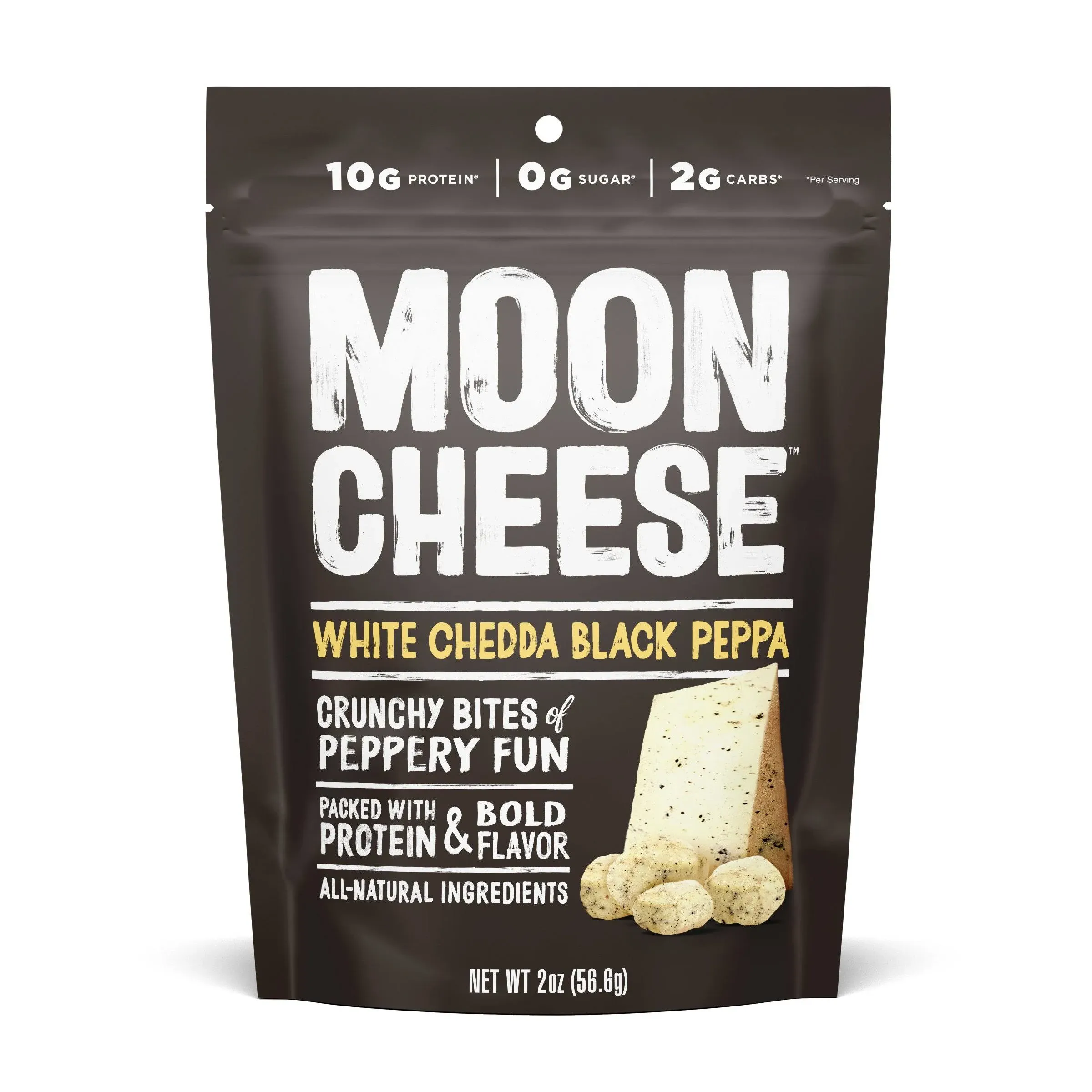 Moon Cheese Cheese, White Chedda Black Peppa - 2 oz