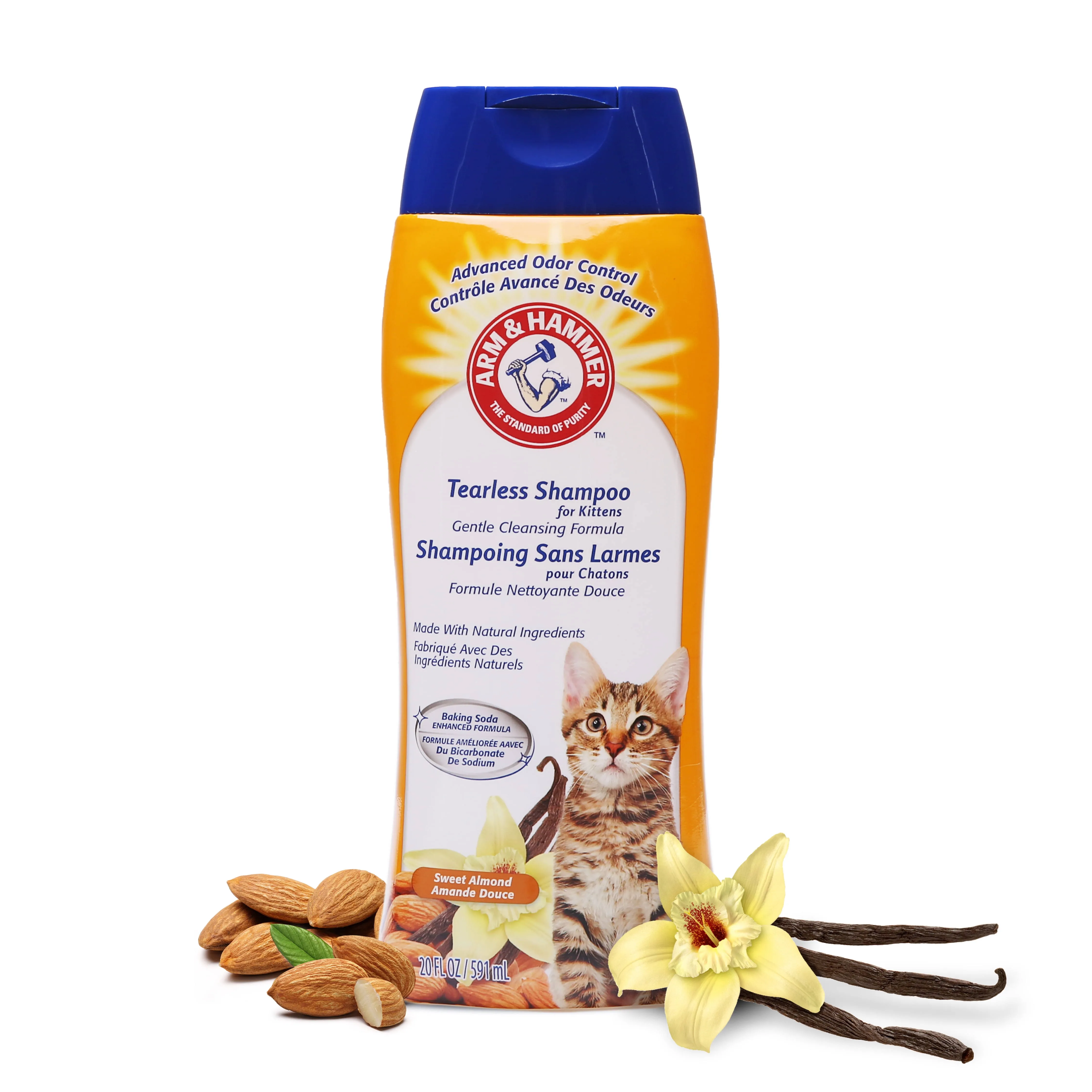 Arm &amp; Hammer Baking Soda Tearless Kitten Shampoo for Cats 20 fl oz Sweet Almond