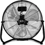 Simple Deluxe 18 inch 3-Speed High Velocity Heavy Duty Metal Industrial Floor Fans, Black, 18 inch New Version