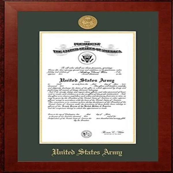 Campus Images ARCHO00111x14 Army Certificate Honors Frame with Gold Medallion, 11" x 14"