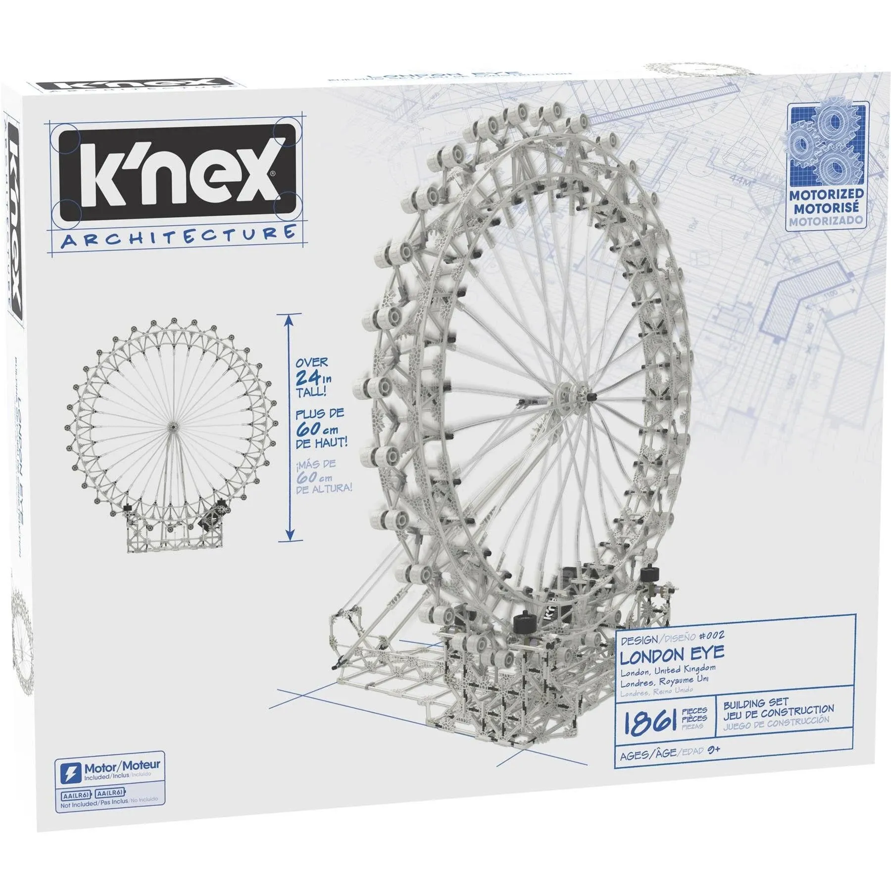 K&#039;NEX Architecture: London Eye Ferris Wheel - Build IT Big - Collectible Buil...