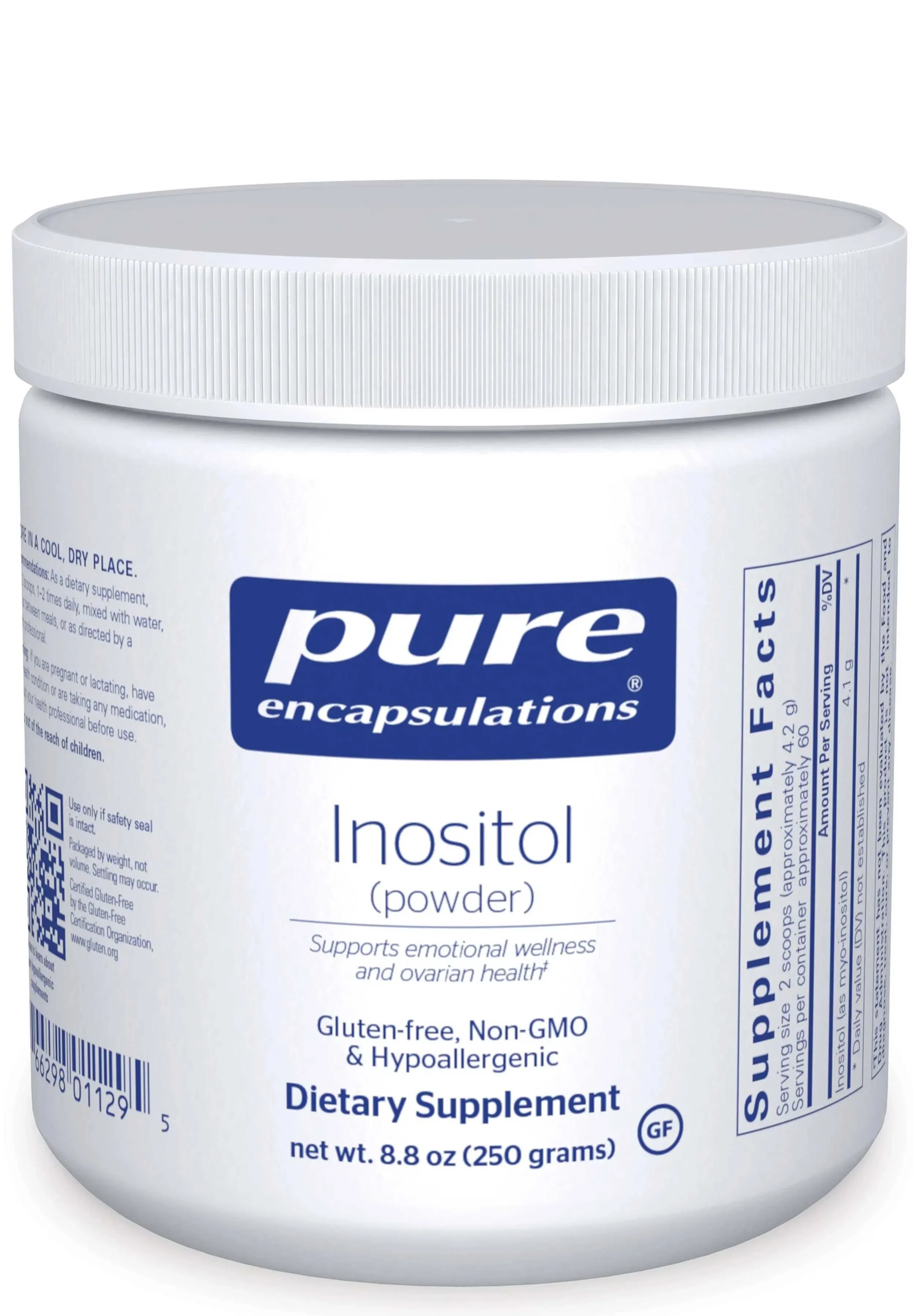 Pure Encapsulations Inositol (Powder) - Supplement to Support Energy, Nervous System & Ovarian Function* - with Myo-Inositol - 8.8 Ounces