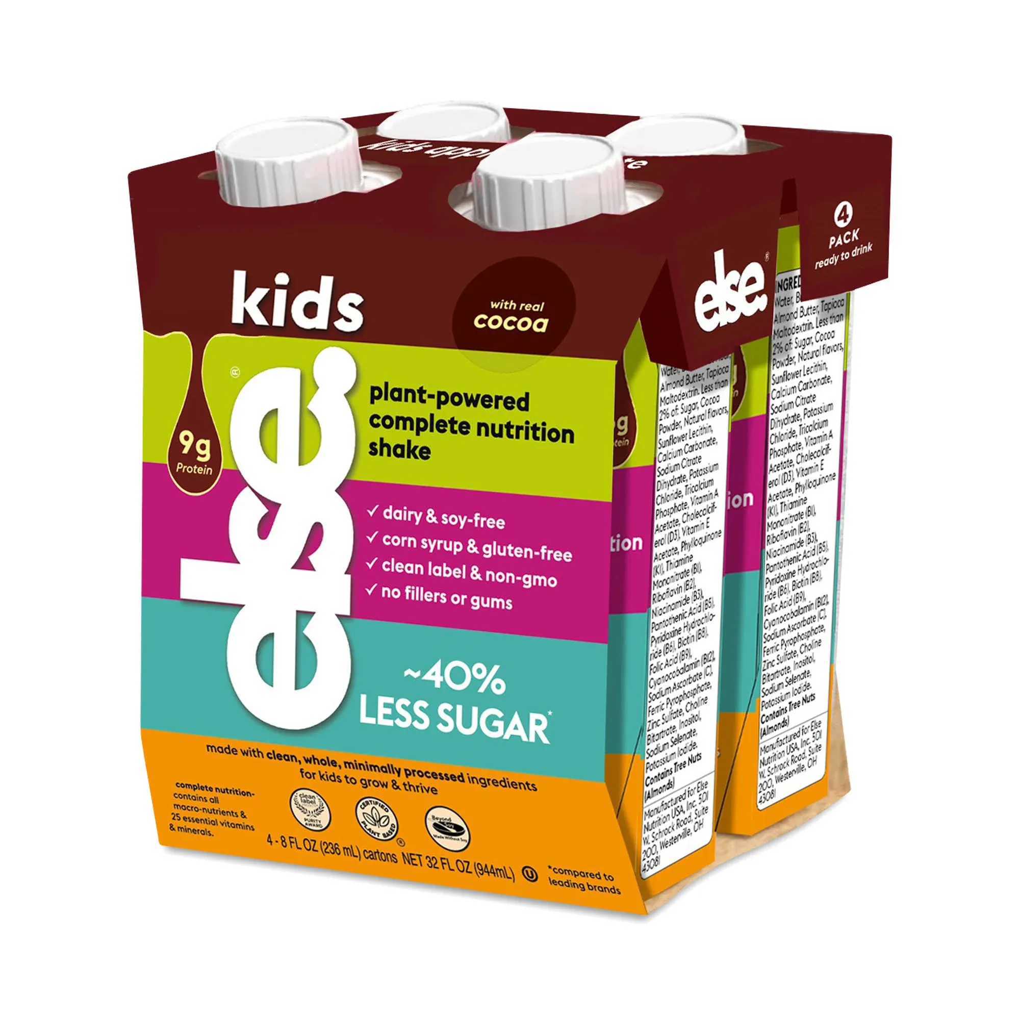 Else, Kids, Plant-Powered Complete Nutrition Shake, Cocoa