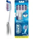 4 Pack Oral B Cross Action Deep Reach Toothbrush 90% Plaque Removal ~ SOFT ~