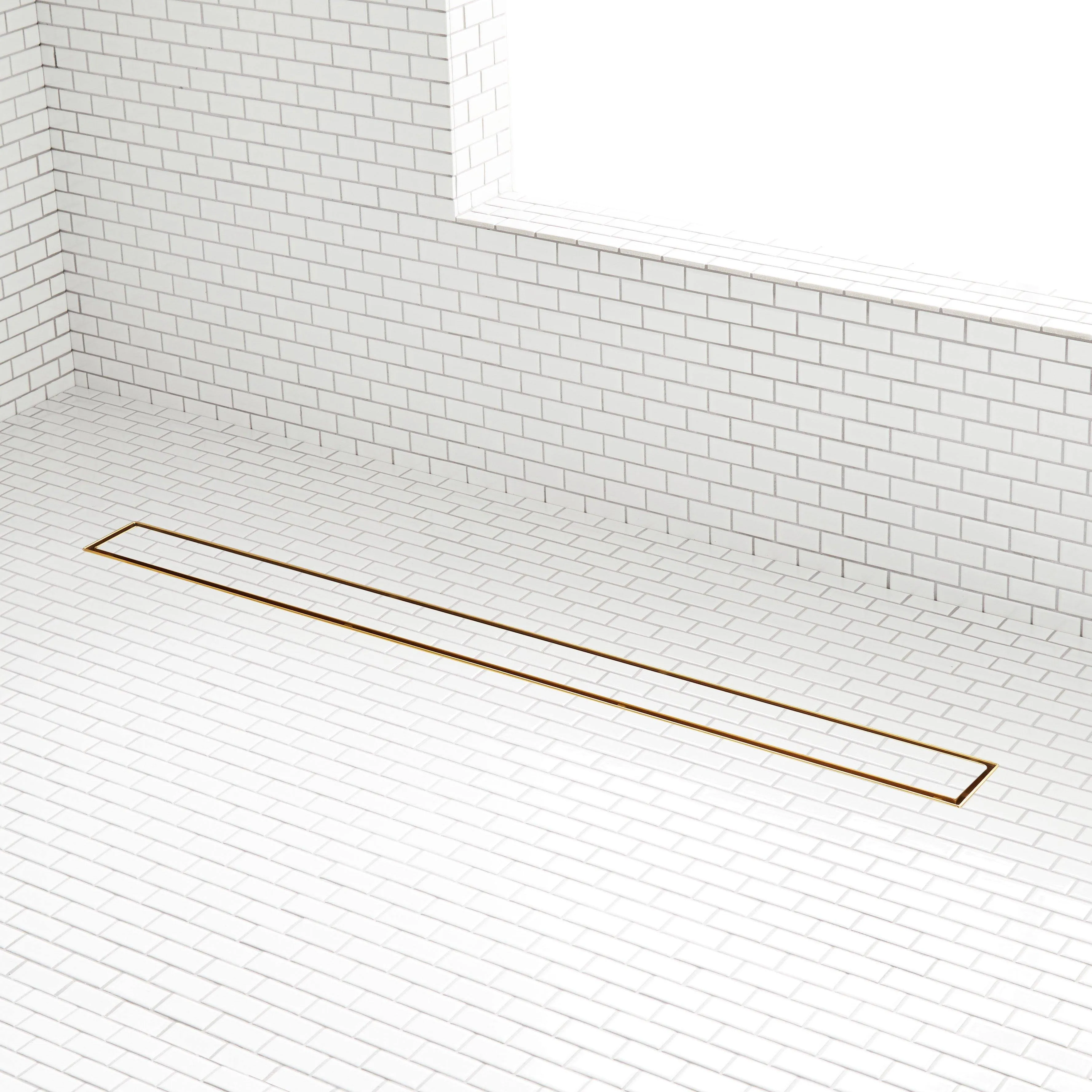 Signature Hardware 443320 Cohen 36" Tile Insert Linear Shower Drain with Flange