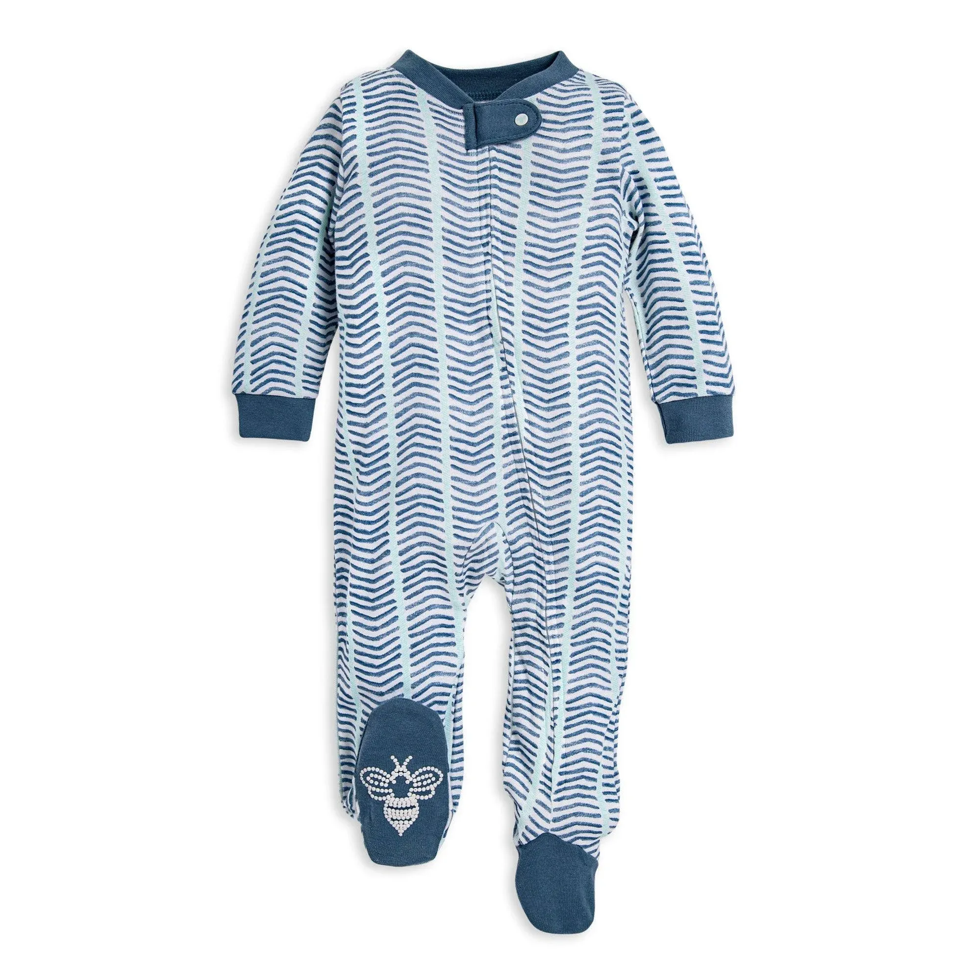 Burt's Bees Baby Boys' Sleep and Play Pjs, 100% Organic Cotton One-piece Zip Front Romper Jumpsuit Pajamas